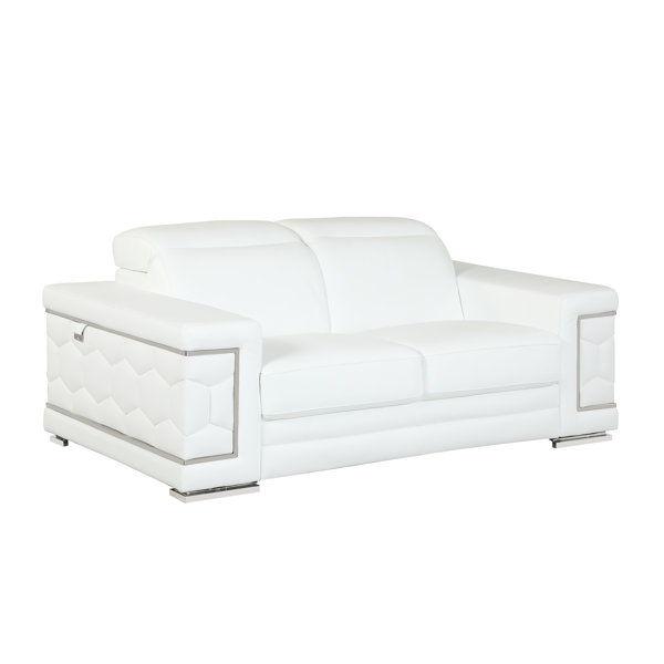 Orren Ellis Aiesrom Luxury Top Grain Italian Leather 2 Piece Living